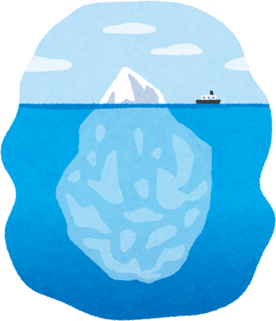 Illustration of the Tip of an Iceberg