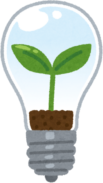 Illustration of Eco-Friendly Energy Concept with Plant Growing Inside Light Bulb